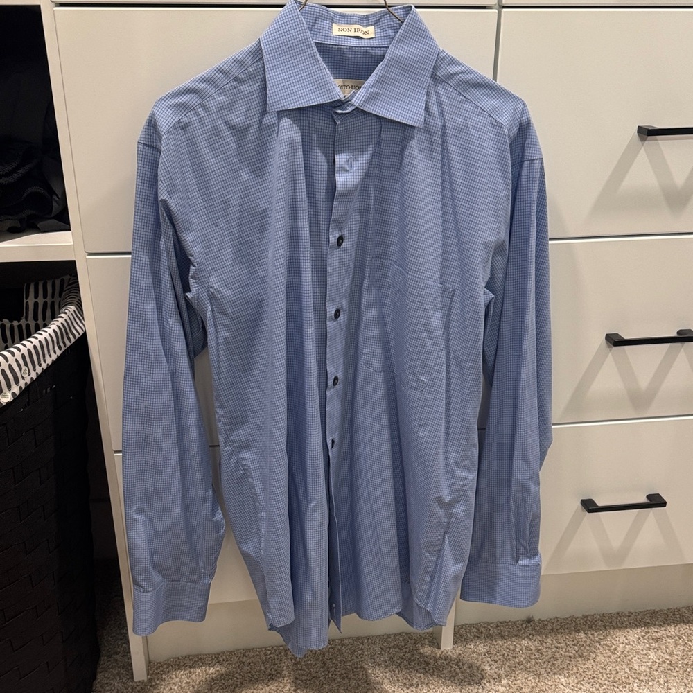 Pronto Uomo Classic Blue Dress Shirt